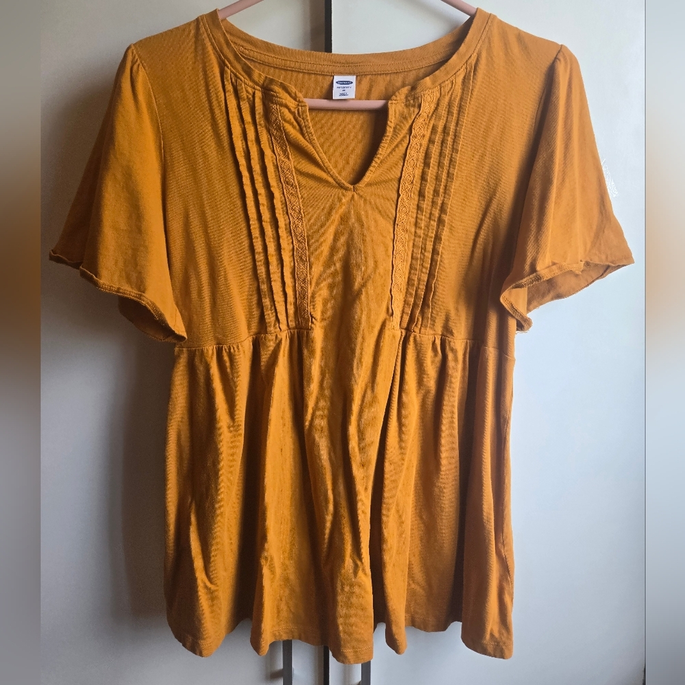Women's Mustard Maternity Top